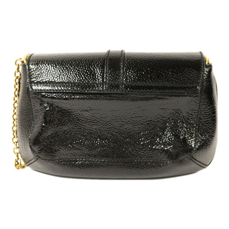 YVES SAINT LAURENT 漆皮皮革Emma Bag金扣鏈帶肩背袋-1