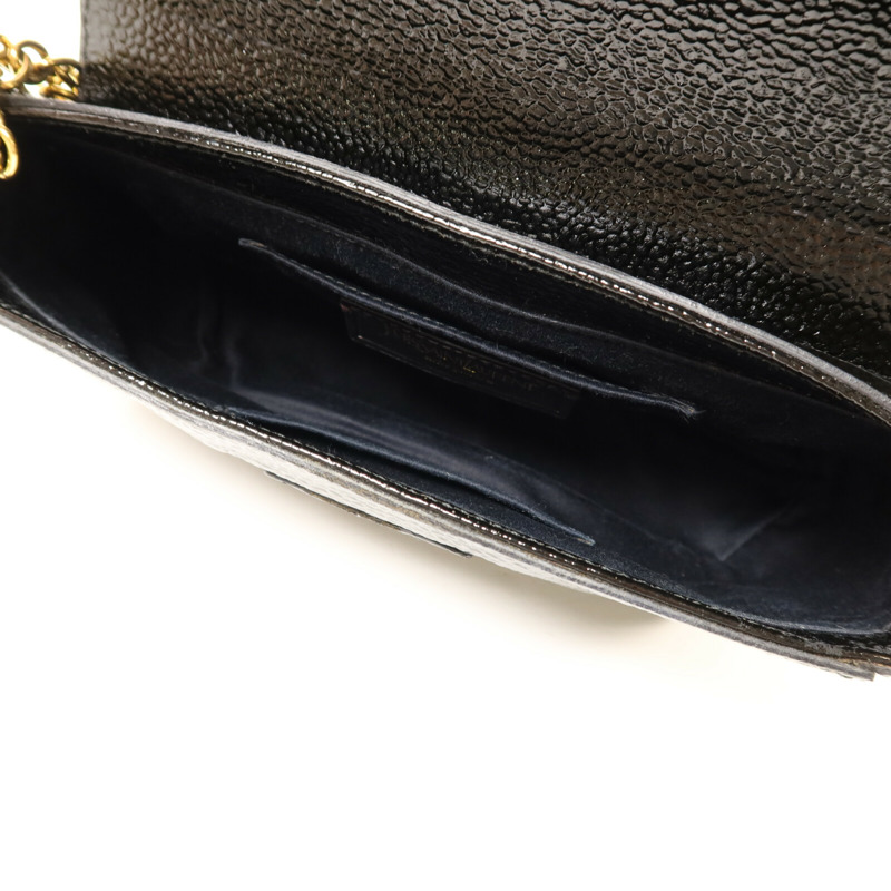 YVES SAINT LAURENT 漆皮皮革Emma Bag金扣鏈帶肩背袋-4