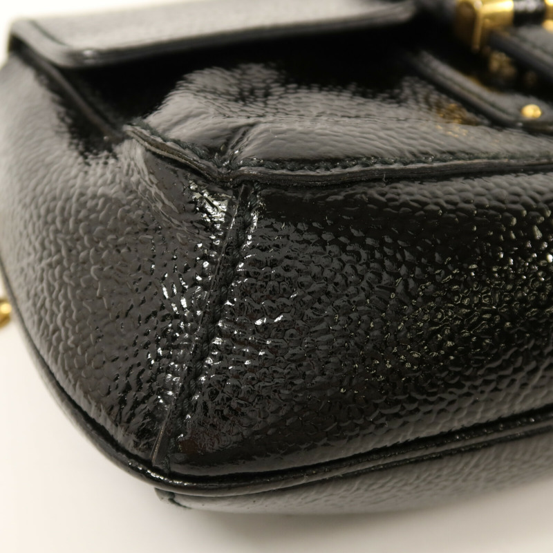 YVES SAINT LAURENT 漆皮皮革Emma Bag金扣鏈帶肩背袋-10