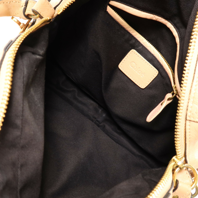 Chloe 牛皮皮革2 Way Shoulder金扣手挽肩背兩用袋-4