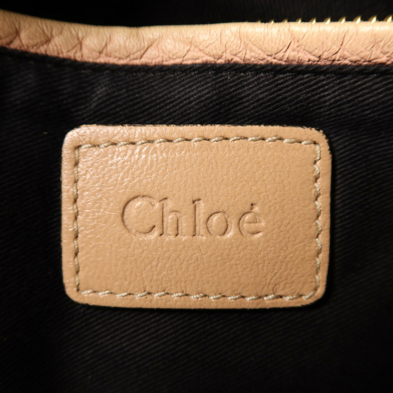 Chloe 牛皮皮革2 Way Shoulder金扣手挽肩背兩用袋-5