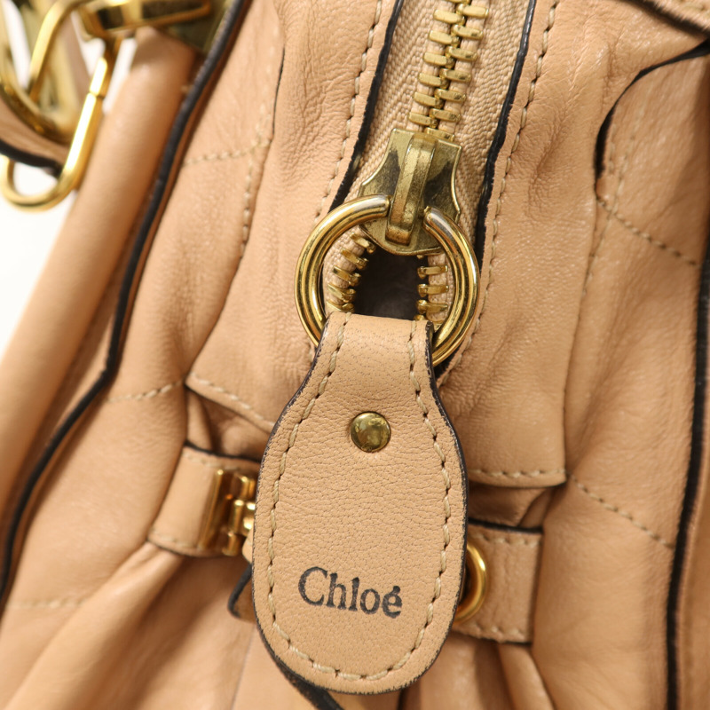 Chloe 牛皮皮革2 Way Shoulder金扣手挽肩背兩用袋-7