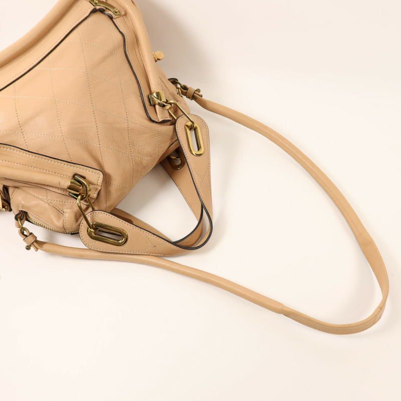 Chloe 牛皮皮革2 Way Shoulder金扣手挽肩背兩用袋-9