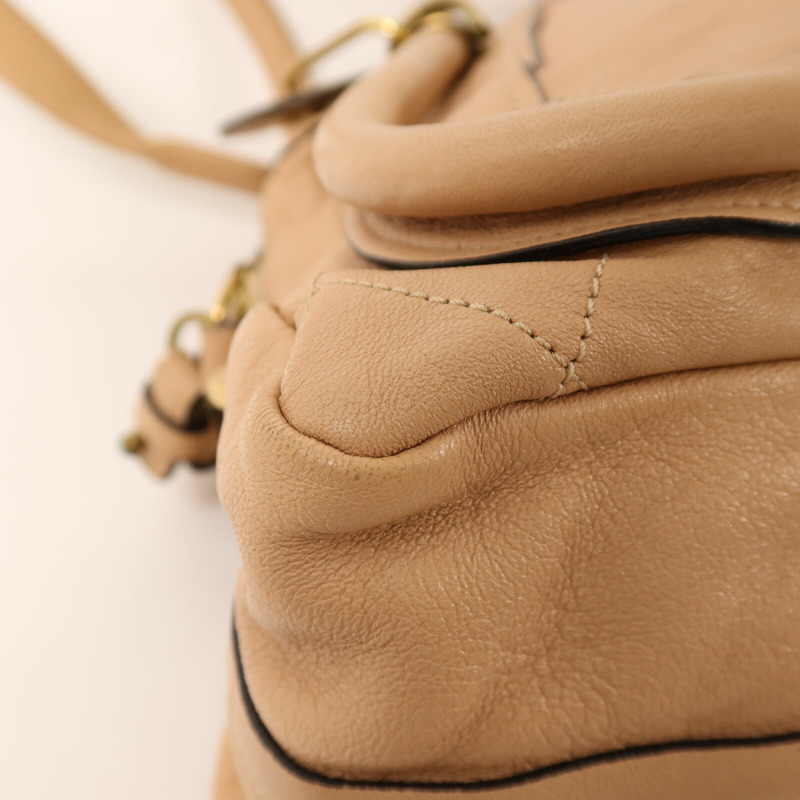 Chloe 牛皮皮革2 Way Shoulder金扣手挽肩背兩用袋-10