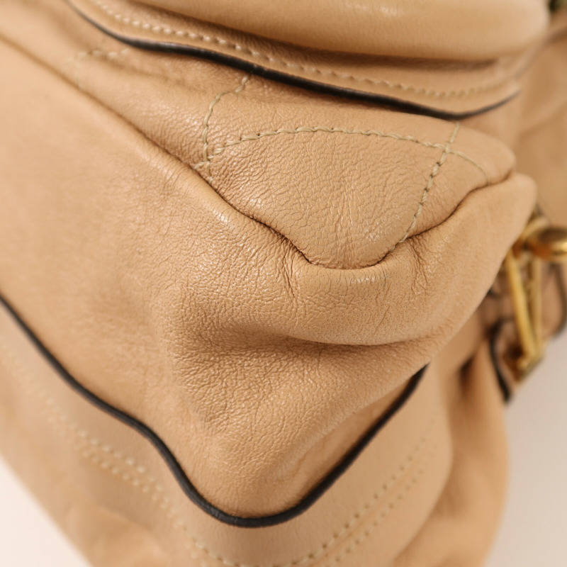 Chloe 牛皮皮革2 Way Shoulder金扣手挽肩背兩用袋-11