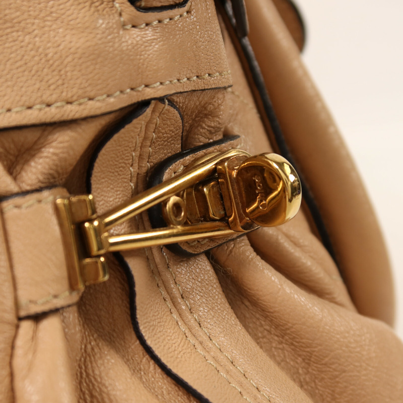 Chloe 牛皮皮革2 Way Shoulder金扣手挽肩背兩用袋-14