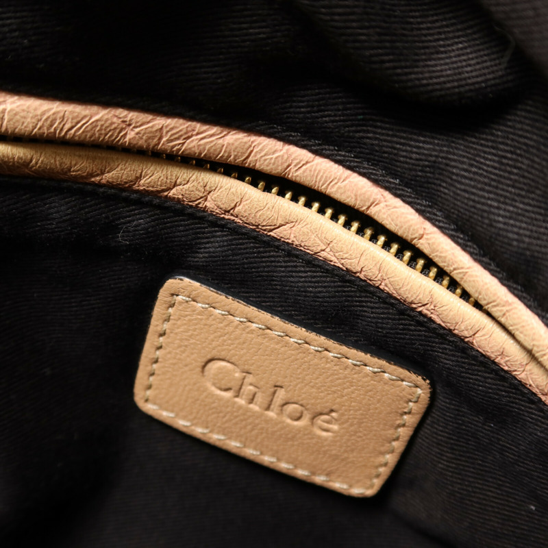 Chloe 牛皮皮革2 Way Shoulder金扣手挽肩背兩用袋-15