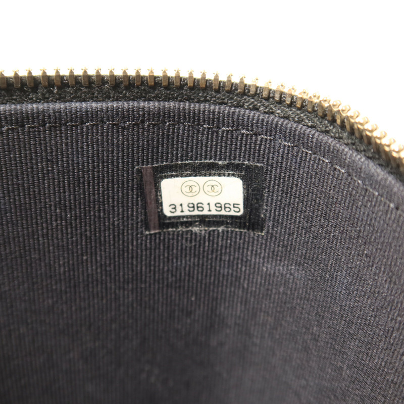 CHANEL 羊皮皮革Mini Pearl Vanity Case金扣鏈帶肩背袋-6