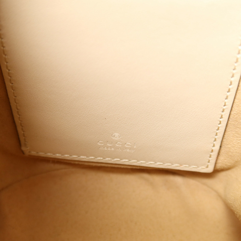 GUCCI 牛皮皮革GG Marmont Bucket Bag金扣鏈帶肩背袋-5