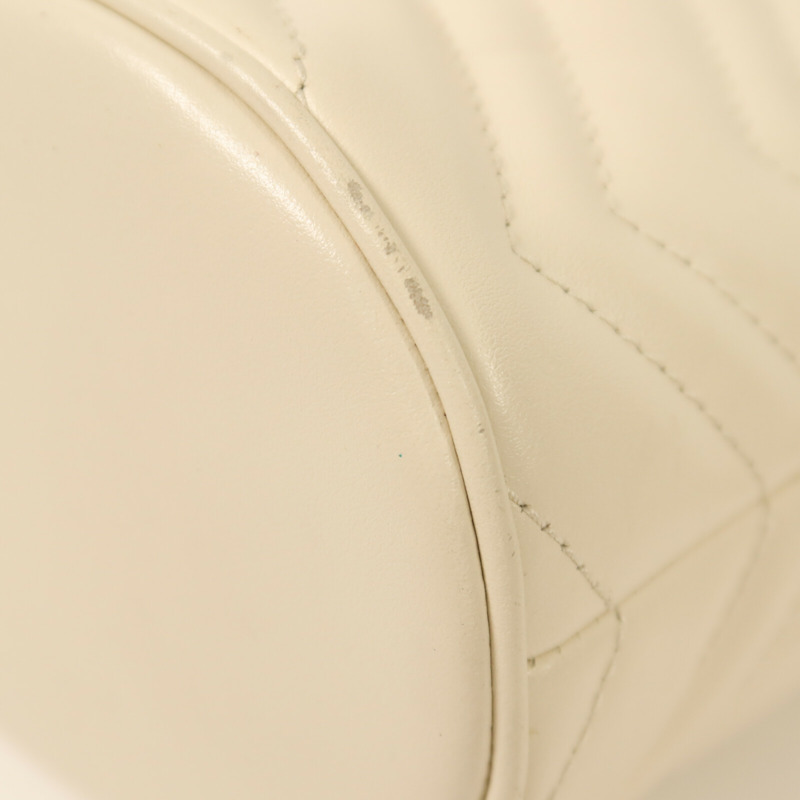 GUCCI 牛皮皮革GG Marmont Bucket Bag金扣鏈帶肩背袋-10