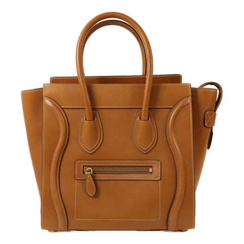 CELINE 牛皮皮革Micro Luggage金扣手挽袋