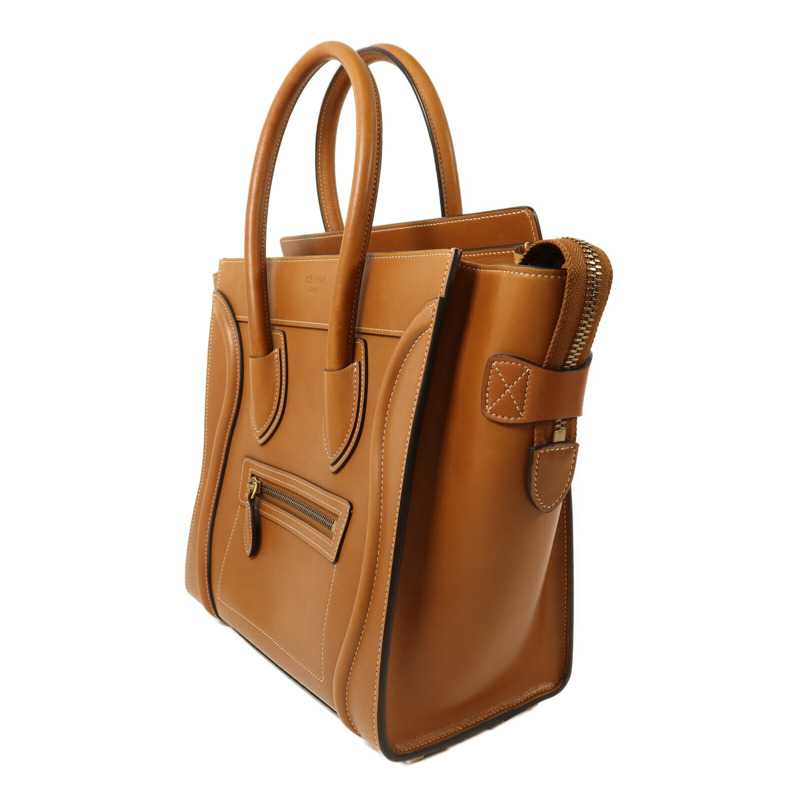 CELINE 牛皮皮革Micro Luggage金扣手挽袋-2