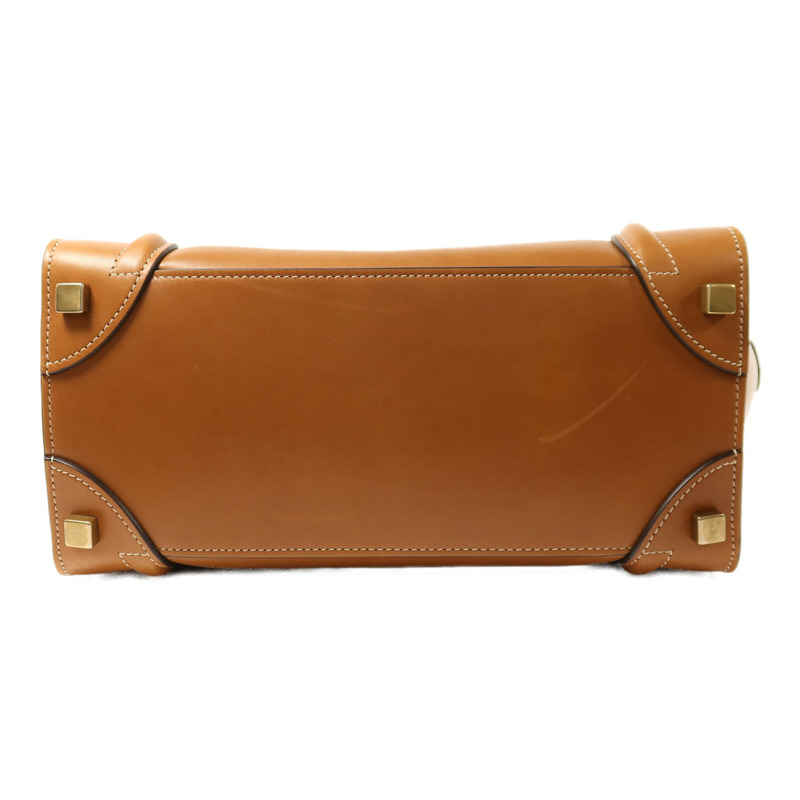 CELINE 牛皮皮革Micro Luggage金扣手挽袋-3
