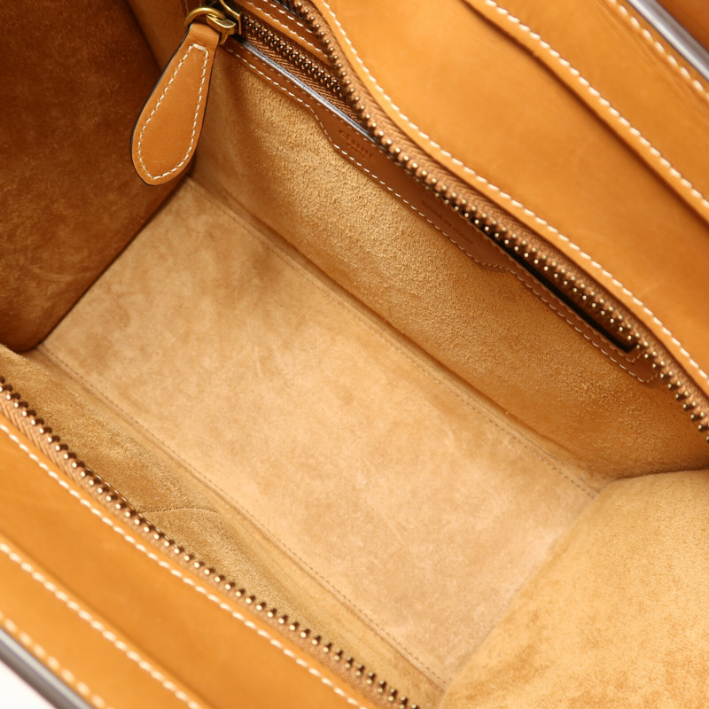 CELINE 牛皮皮革Micro Luggage金扣手挽袋-4