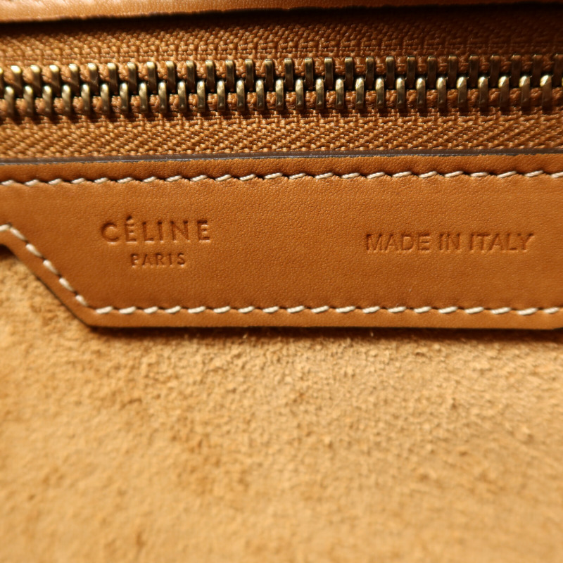 CELINE 牛皮皮革Micro Luggage金扣手挽袋-5