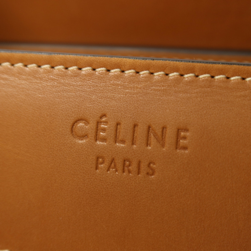 CELINE 牛皮皮革Micro Luggage金扣手挽袋-8