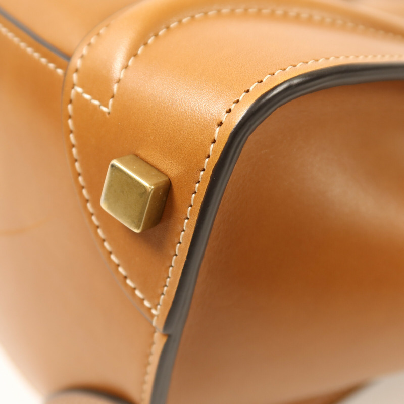 CELINE 牛皮皮革Micro Luggage金扣手挽袋-12
