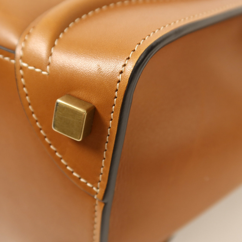 CELINE 牛皮皮革Micro Luggage金扣手挽袋-14