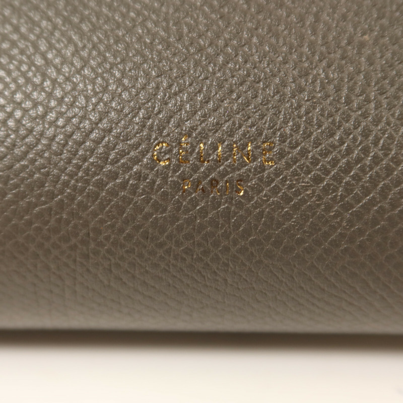 CELINE 牛皮皮革Micro Belt Bag金扣手挽肩背兩用袋-5