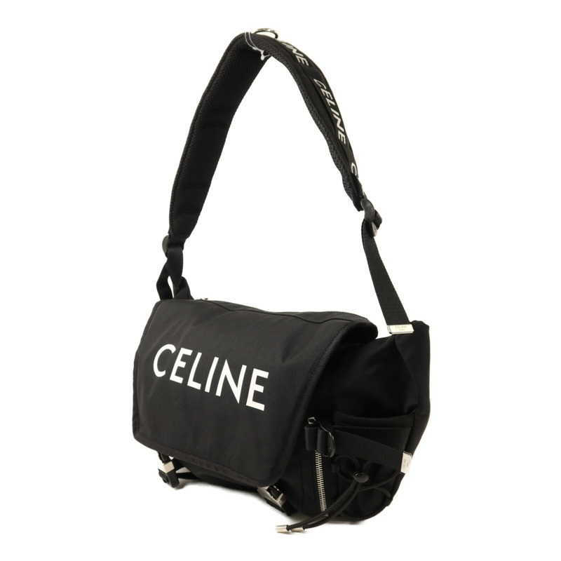 CELINE 帆布Trekking Shoulder Bag銀扣肩背袋-2