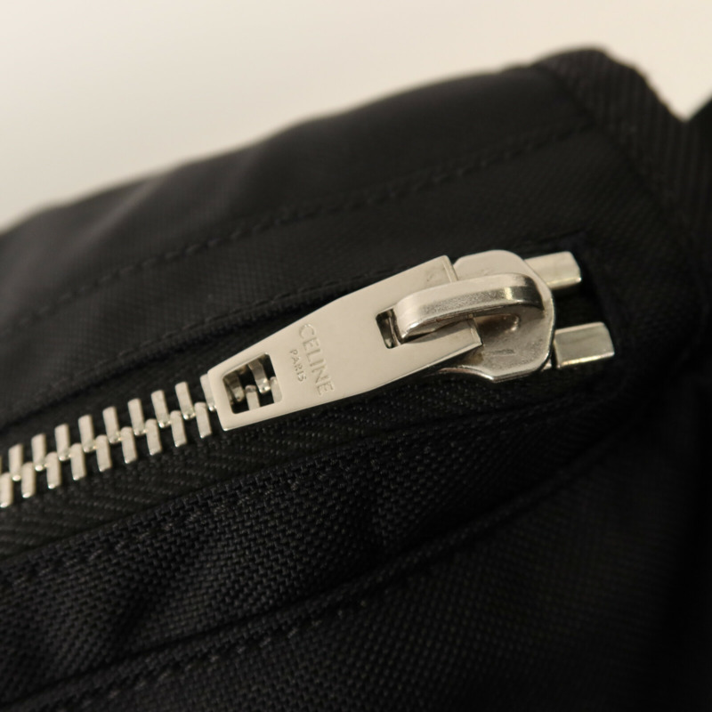 CELINE 帆布Trekking Shoulder Bag銀扣肩背袋-9