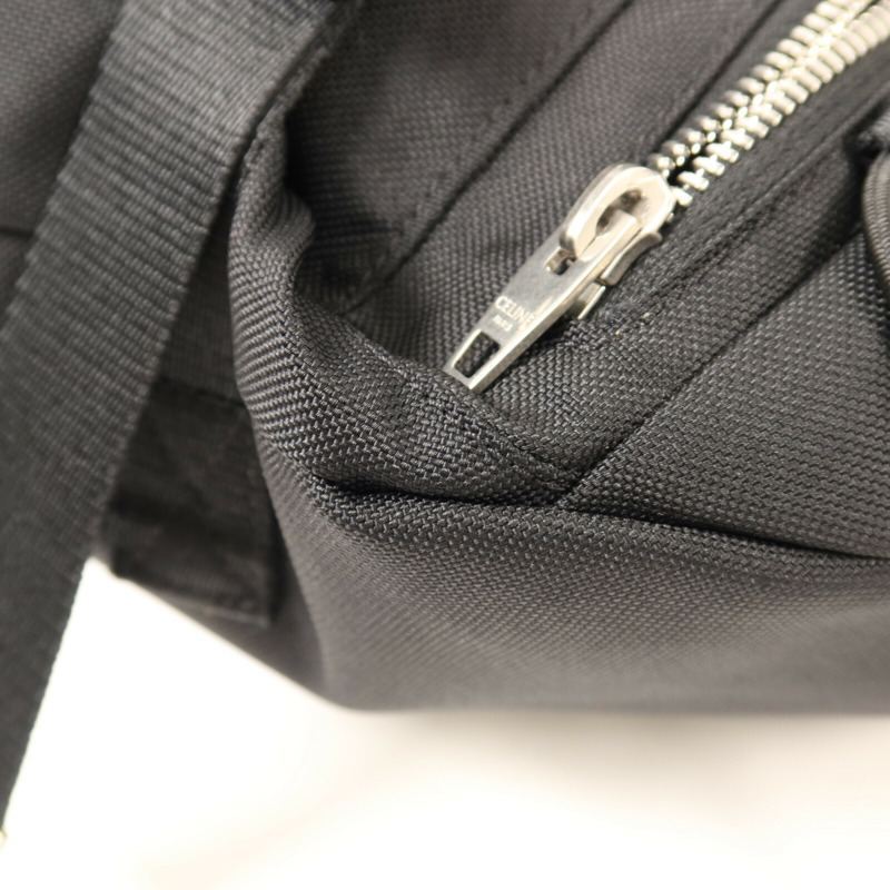 CELINE 帆布Trekking Shoulder Bag銀扣肩背袋-12
