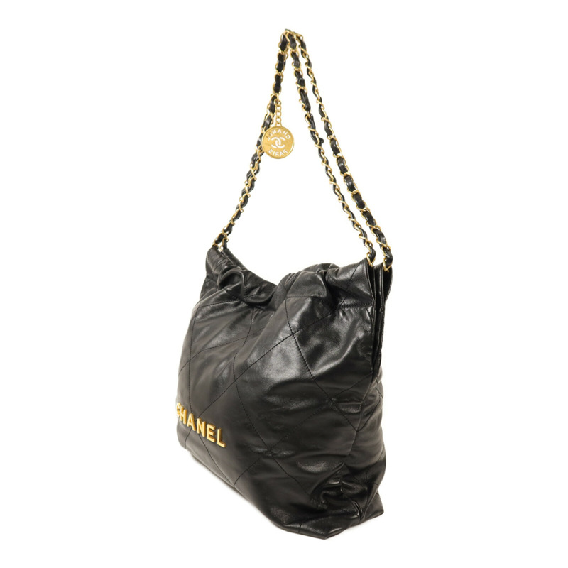 CHANEL 牛皮皮革Chanel 22 Small金扣鏈帶肩背袋-2