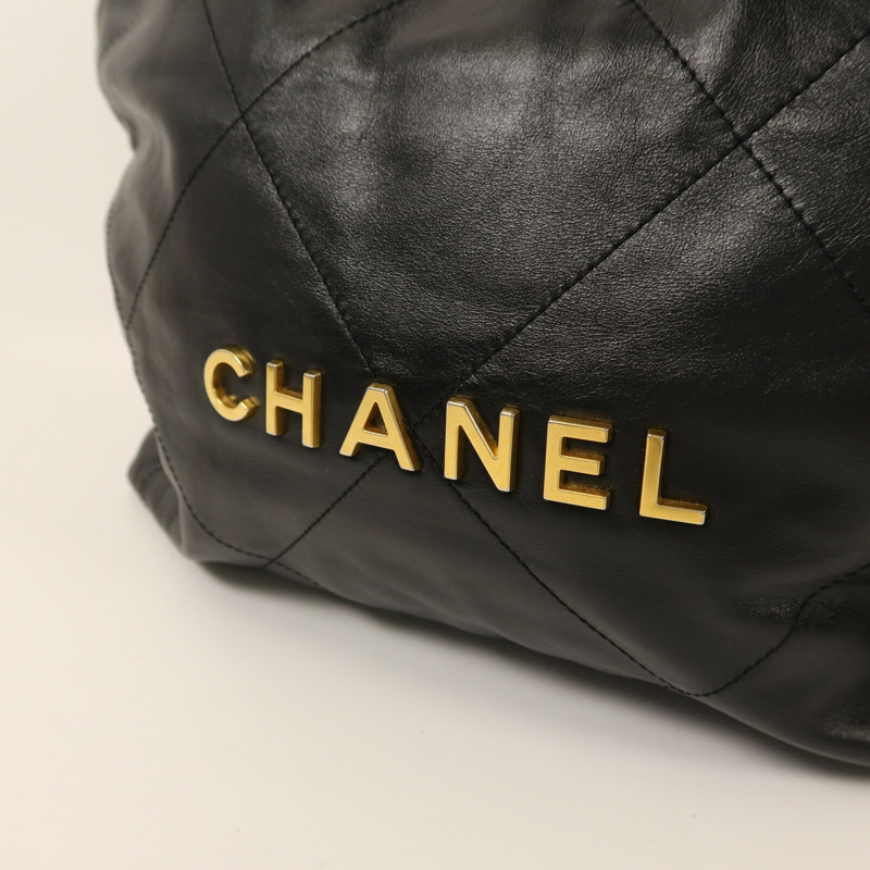 CHANEL 牛皮皮革Chanel 22 Small金扣鏈帶肩背袋-10