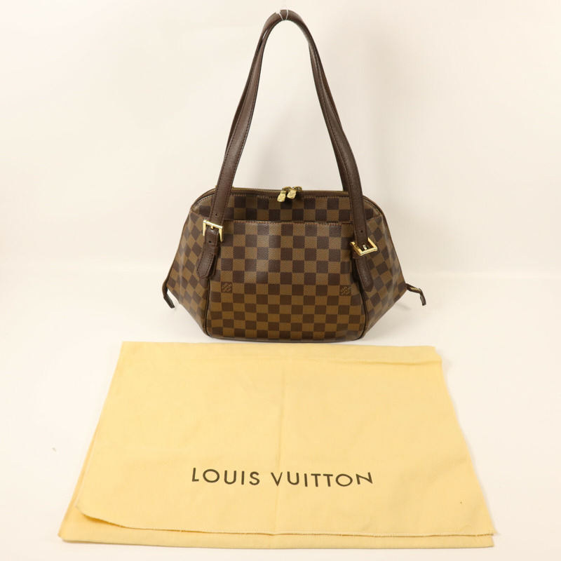 LOUIS VUITTON Damier Belem MM金扣肩背袋-8