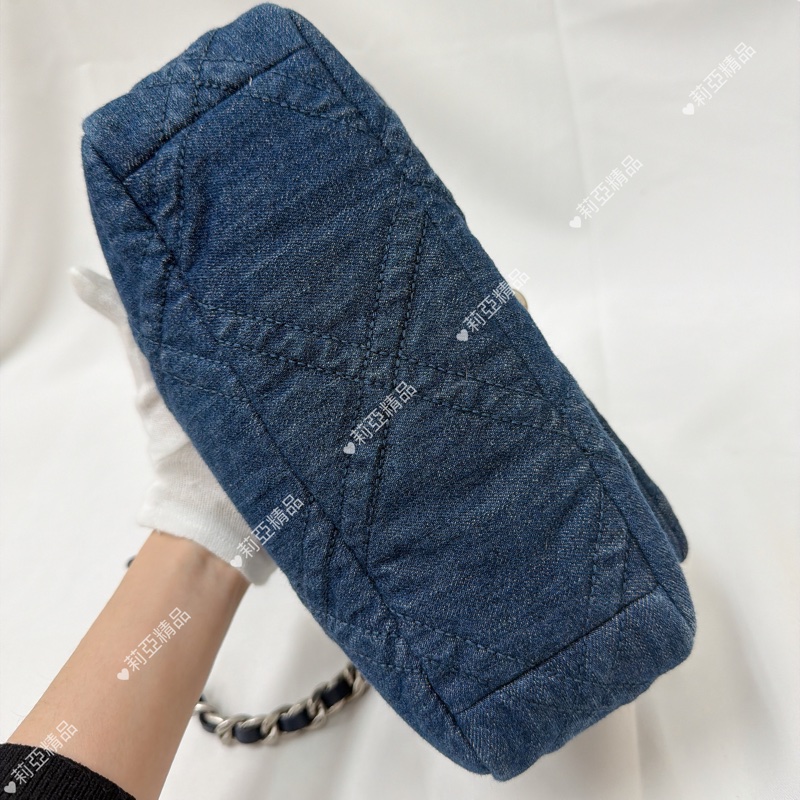 莉亞精品♡ Chanel 19bag 牛仔小號 二手美包-5
