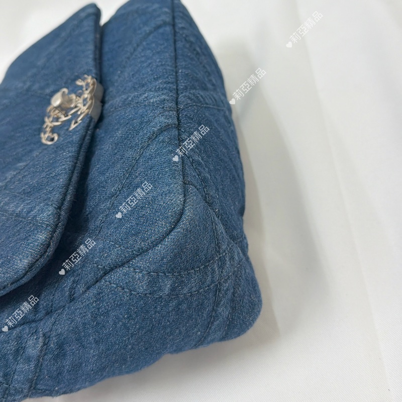 莉亞精品♡ Chanel 19bag 牛仔小號 二手美包-10
