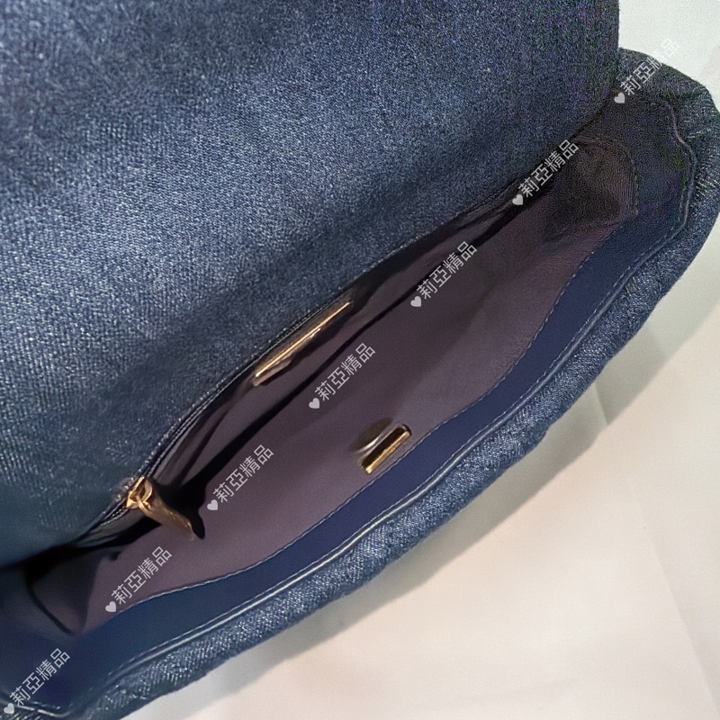 莉亞精品♡ Chanel 19bag 牛仔小號 二手美包-14