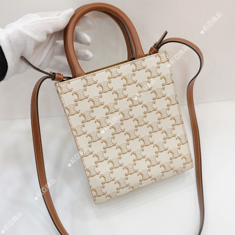 莉亞精品♡ Celine 白老花琴譜包 二手美包-3