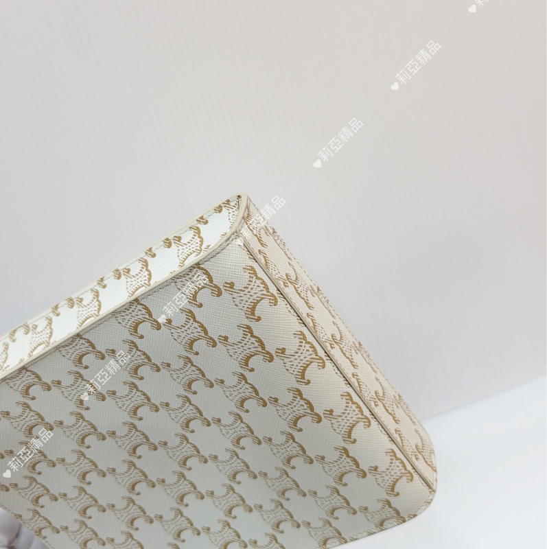 莉亞精品♡ Celine 白老花琴譜包 二手美包-7