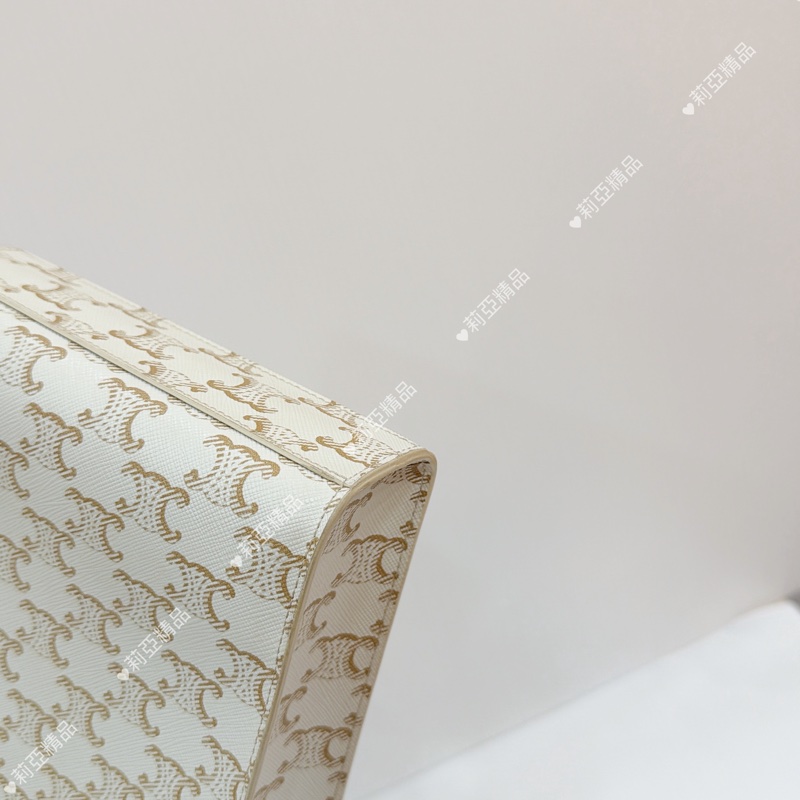 莉亞精品♡ Celine 白老花琴譜包 二手美包-8