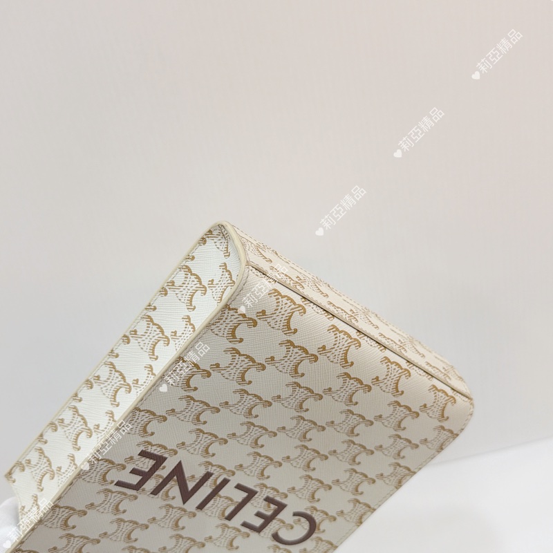 莉亞精品♡ Celine 白老花琴譜包 二手美包-9