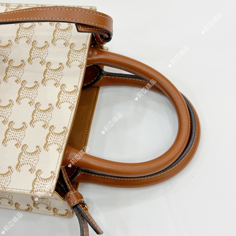 莉亞精品♡ Celine 白老花琴譜包 二手美包-12