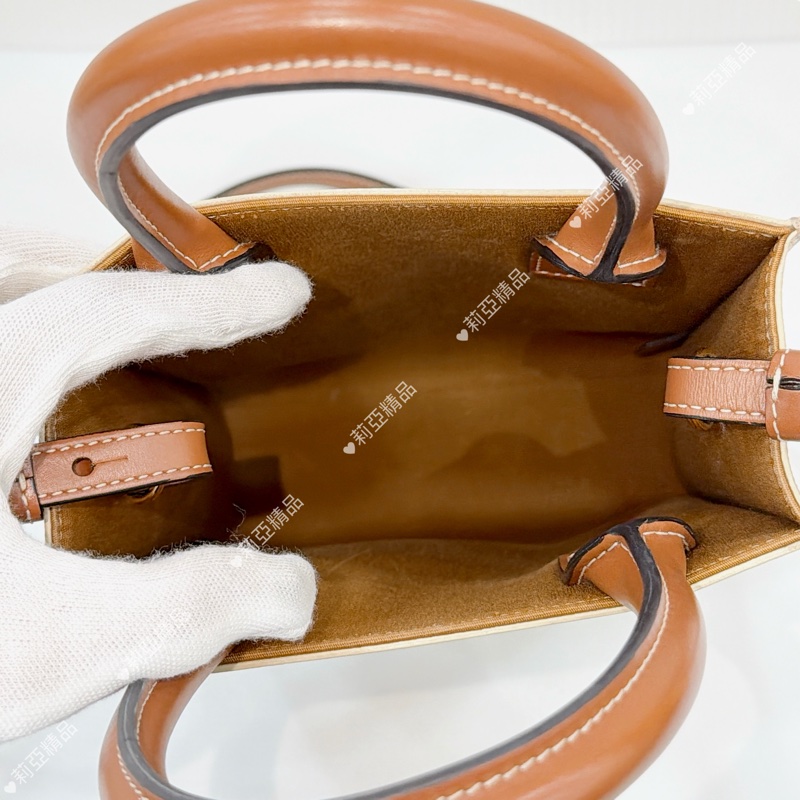 莉亞精品♡ Celine 白老花琴譜包 二手美包-14