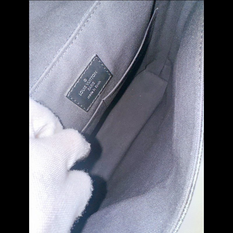 莉亞精品♡LV 黑棋盤格郵差包 二手美包-13