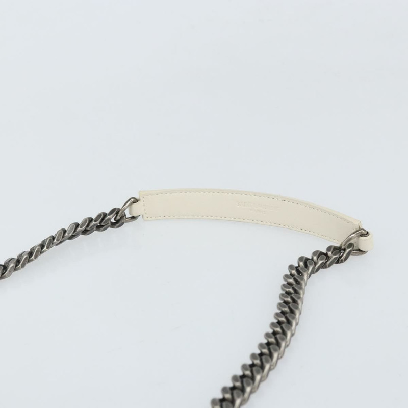 【日本直送】SAINT LAURENT Baby Chai 鏈條包 針織布料 白色 銀色 正品 169906SAM-13