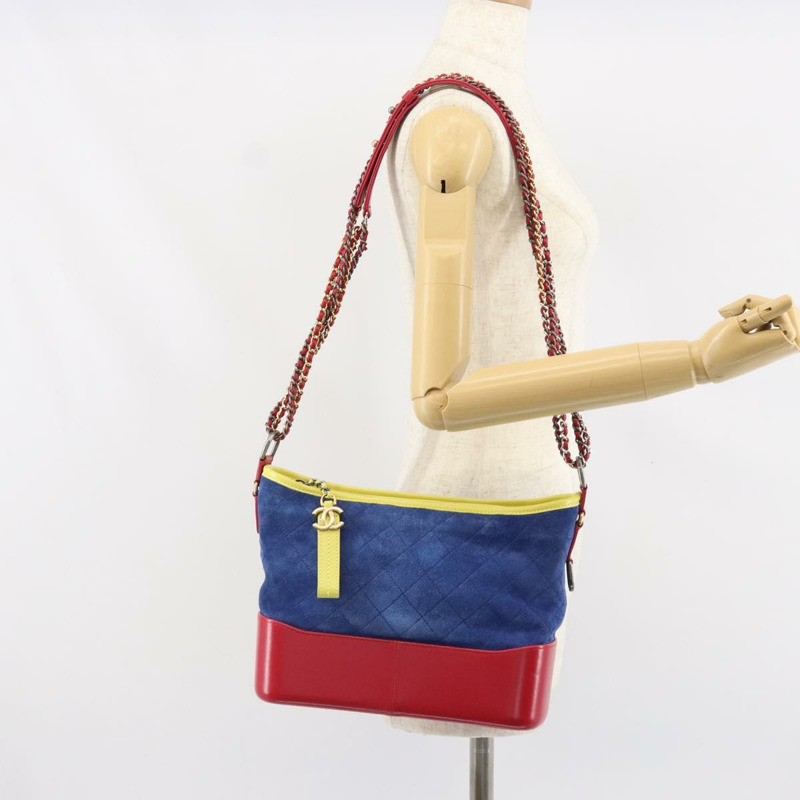 【日本直送】香奈兒 (CHANEL) 絎縫鏈條 Gabriel De Chanel 手袋,麂皮多色 CC 正品 171157SAV-26