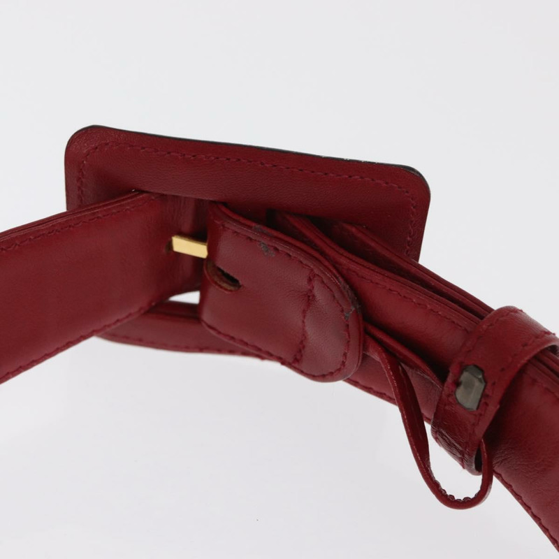 【日本直送】香奈兒 Triple Coco 腰包，羊皮材質，紅色，金色雙C標誌，正品編號 168355SAV-6