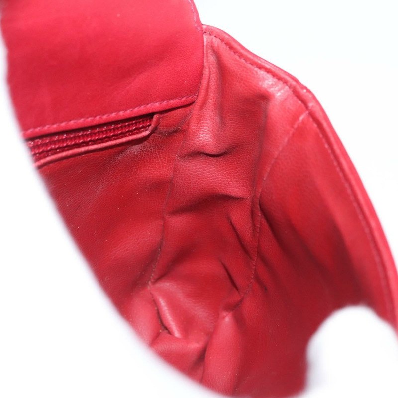 【日本直送】香奈兒 Triple Coco 腰包，羊皮材質，紅色，金色雙C標誌，正品編號 168355SAV-25