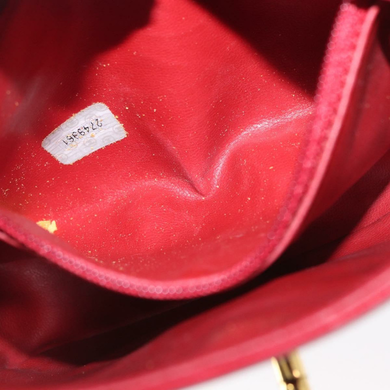 【日本直送】香奈兒 Triple Coco 腰包，羊皮材質，紅色，金色雙C標誌，正品編號 168355SAV-28