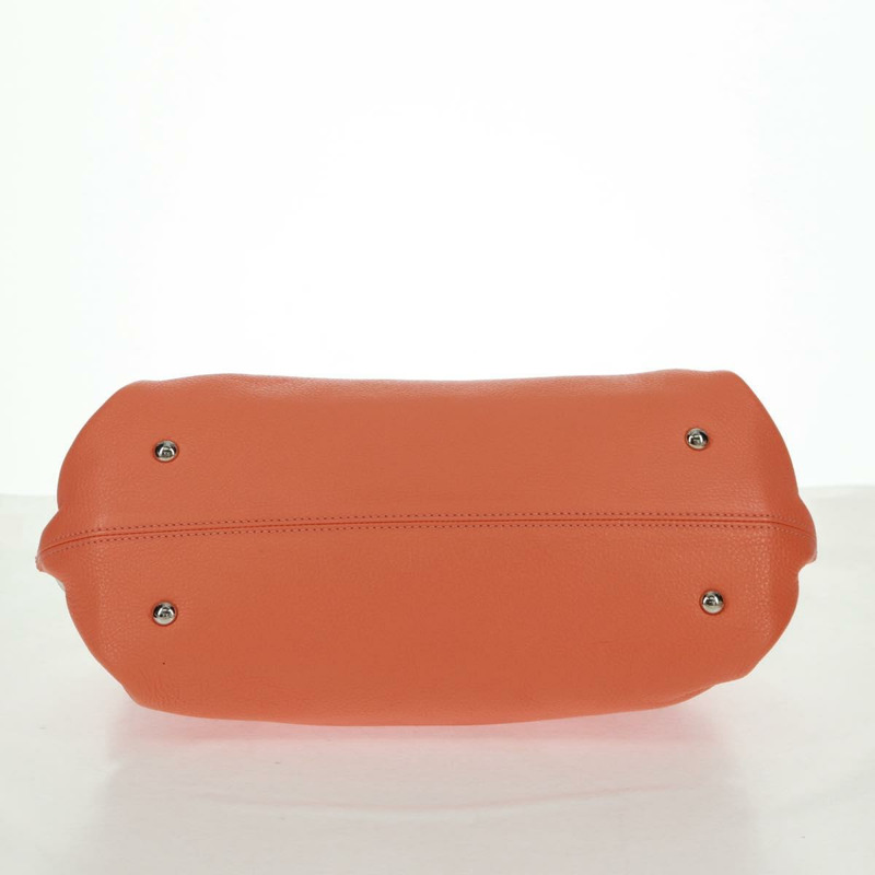 【日本直送】Salvatore Ferragamo Gancini Sofia 手提包,皮革材質,橙色/銀色雙色,正品,貨號 171100V-4