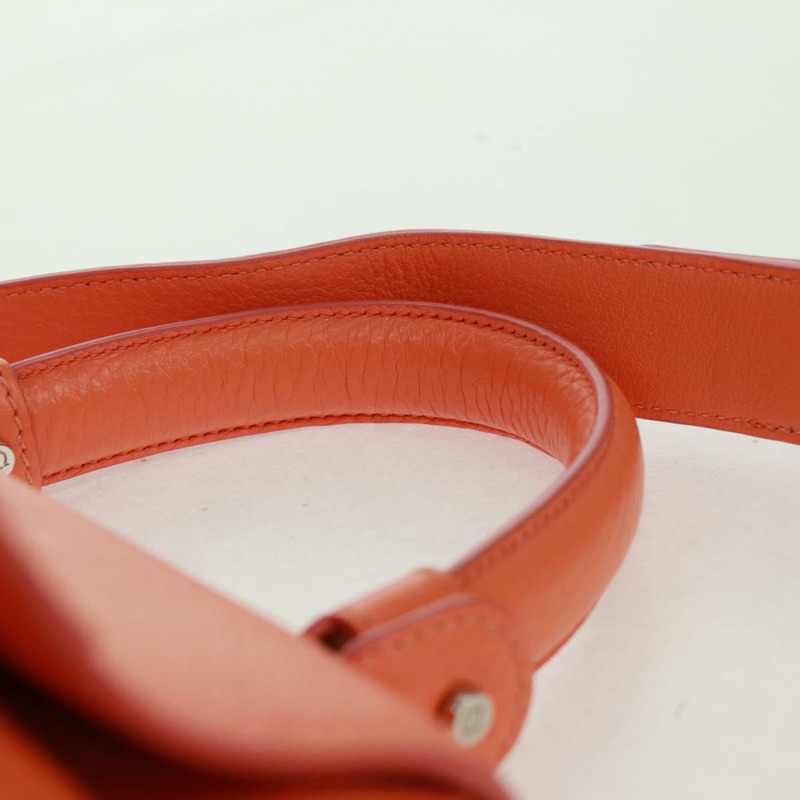 【日本直送】Salvatore Ferragamo Gancini Sofia 手提包,皮革材質,橙色/銀色雙色,正品,貨號 171100V-13