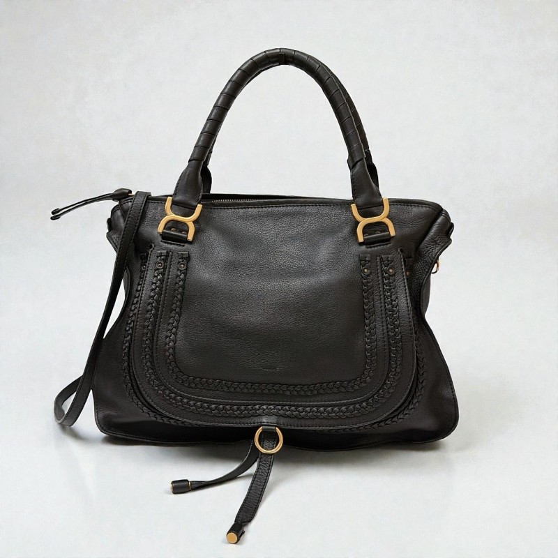 莉亞精品♡Chloe Marcie 大號 黑 二手美包-0