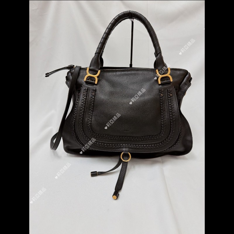 莉亞精品♡Chloe Marcie 大號 黑 二手美包-2