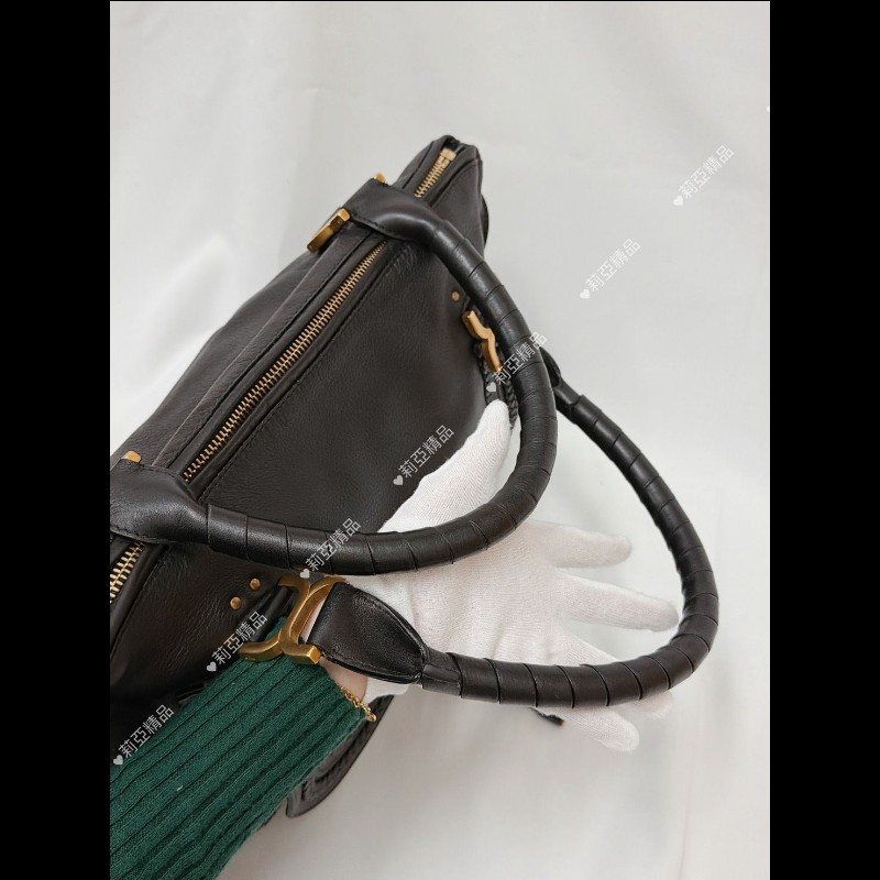 莉亞精品♡Chloe Marcie 大號 黑 二手美包-7