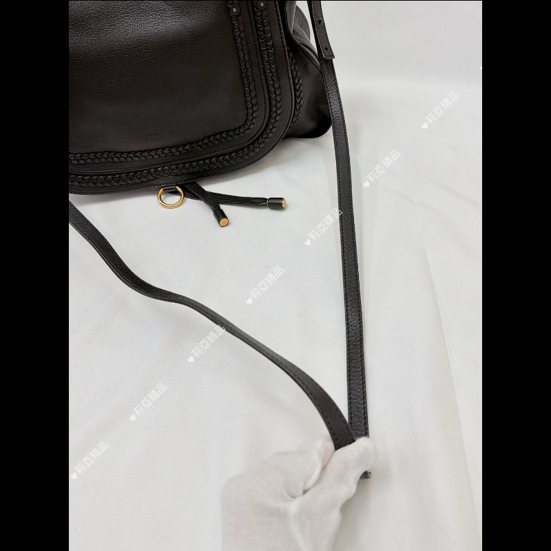 莉亞精品♡Chloe Marcie 大號 黑 二手美包-12